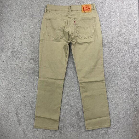NEW Levis' Men's W32 L30 514 Straight Stretch Khaki Jeans Regular Fit - Picture 3 of 6